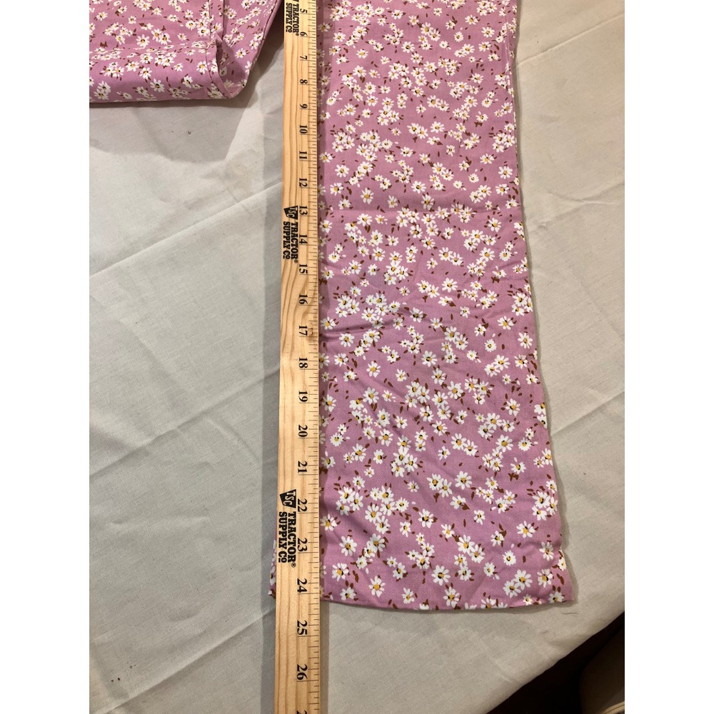 Zara Floral Print Pants Size 5 Pink White Casual Everyday‎ Trousers - Picture 4 of 5